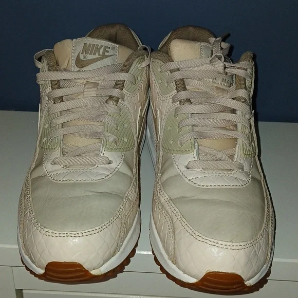 Nike Air Max Textured Cream Sneakers - Picture 5 of 7